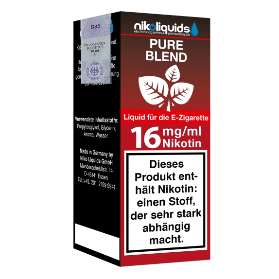 Nikoliquids Pure Blend 16mg Liquid Flasche