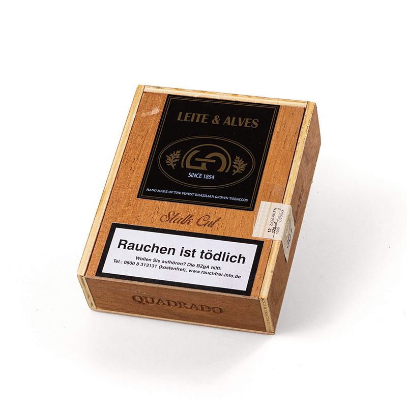 Leite e Alves Quadrado Stalk Cut Belicoso Zigarren Kiste