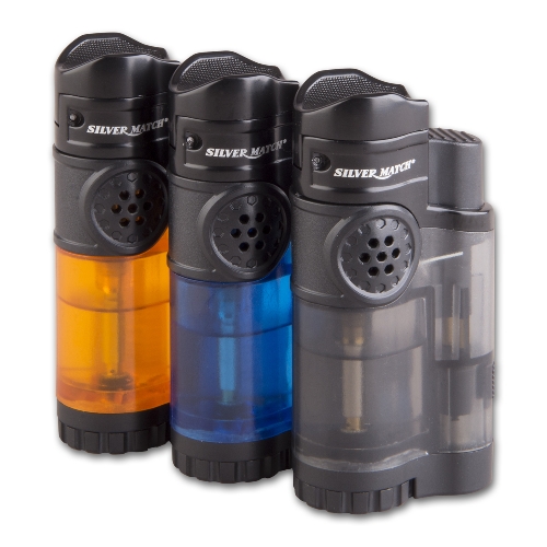 Feuerzeug Jet 3-fach Silver Match Edimbourgh