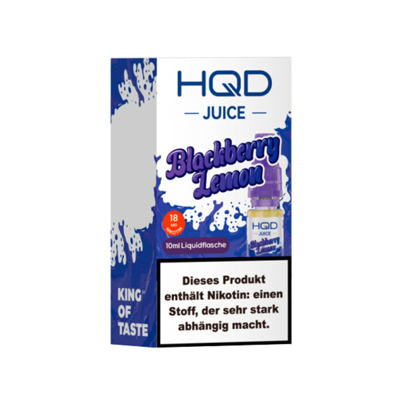 HQD Juice Blackberry Lemon 18mg Nikotinsalz Liquid Flasche