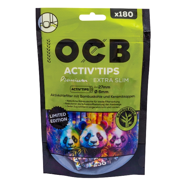 OCB Activ Tips Extra Slim Bamboo Limited Edition Packung