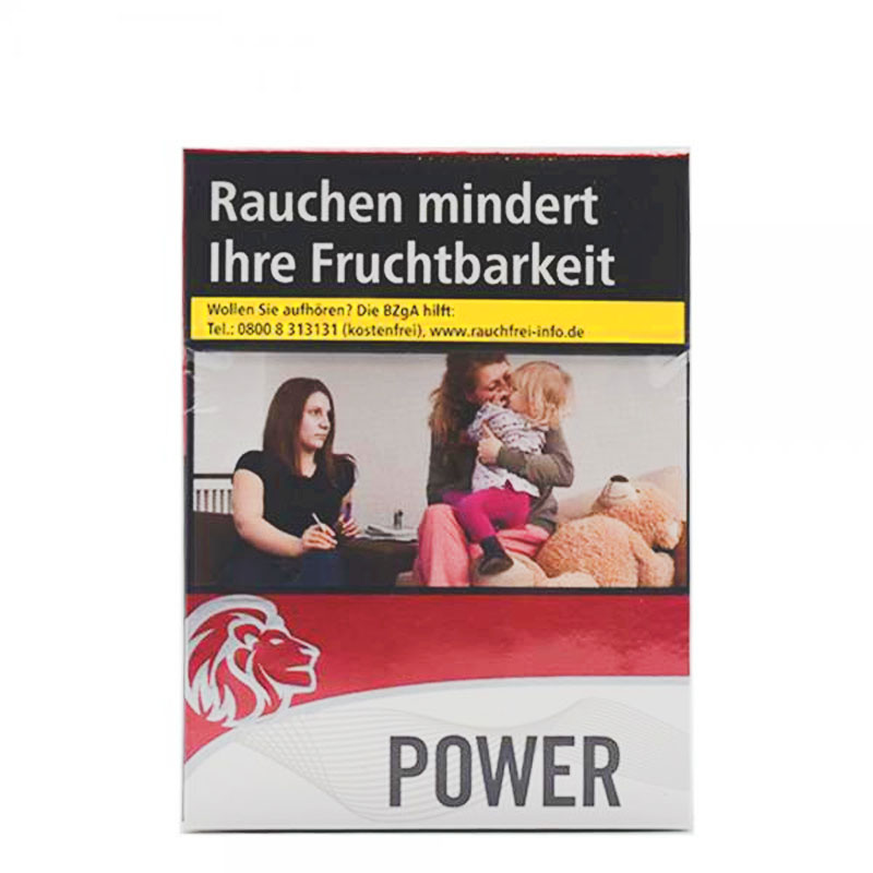 Power Red Maxi Zigaretten Schachtel