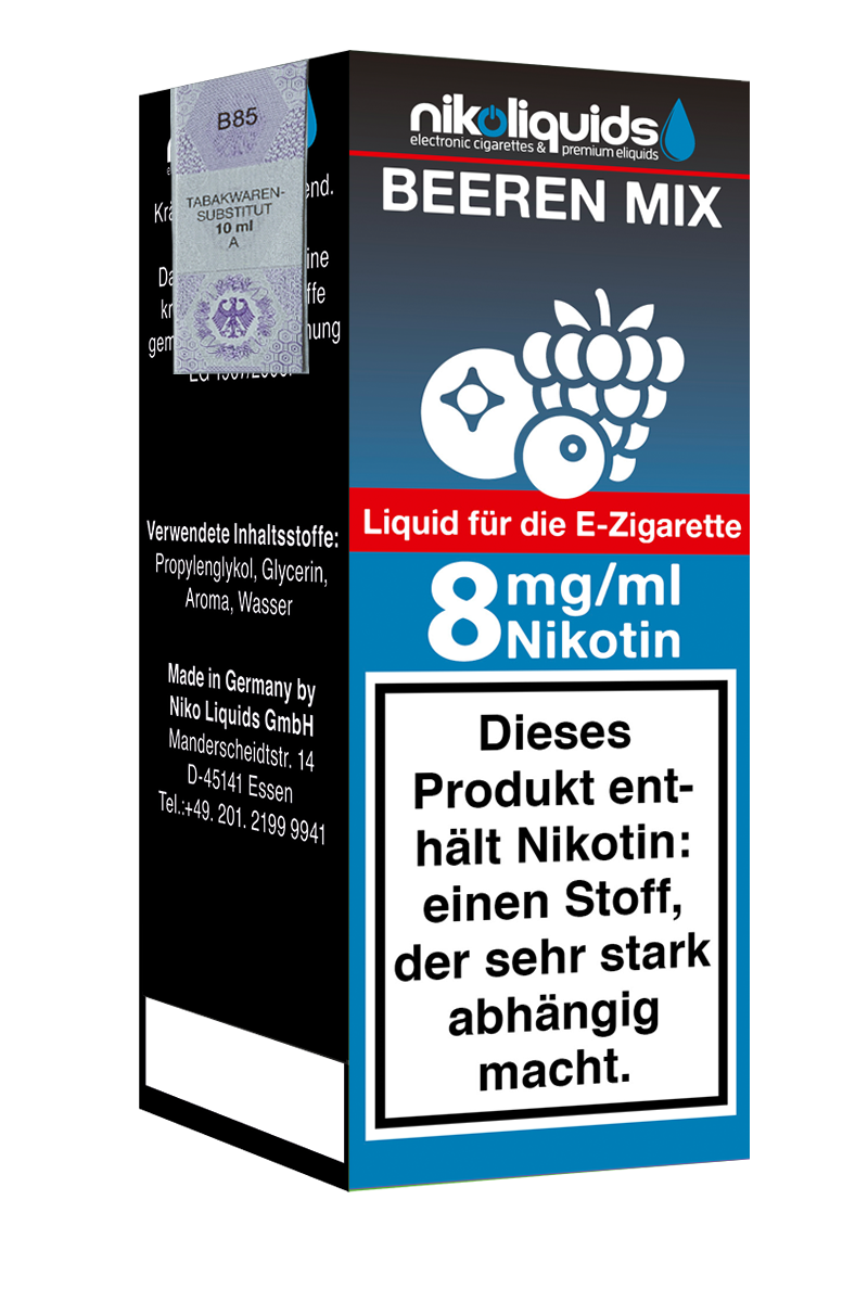 E-Liquid Nikoliquids Beeren Mix 8 mg 70 Pg/30 Vg