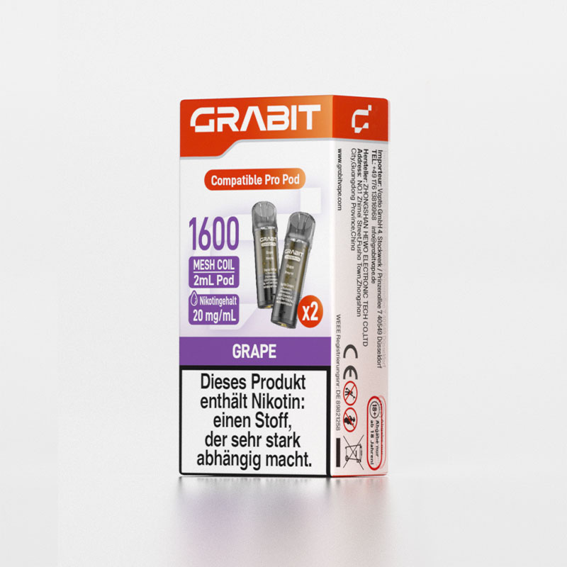 Grabit Pro Max Pack Grape 20mg Prefilled Pods