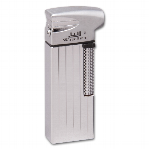 Pfeifenfeuerzeug Stein Winjet chrom poliert Streifen