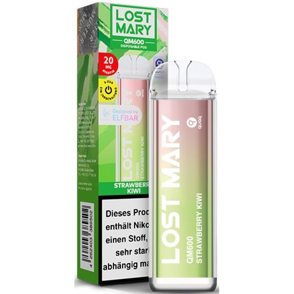 Lost Mary QM600 Strawberry Kiwi CP Einweg E-Zigarette