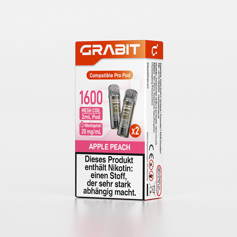 Grabit Pro Apple Peach 20mg Prefilled Pods