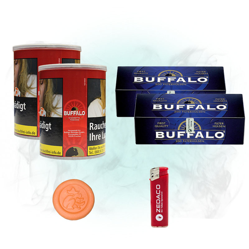 Buffalo Red Tabak Aktion Small mit Befeuchter