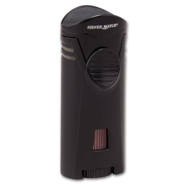 Silver Match Schwarz Cigarrenfeuerzeug Jet