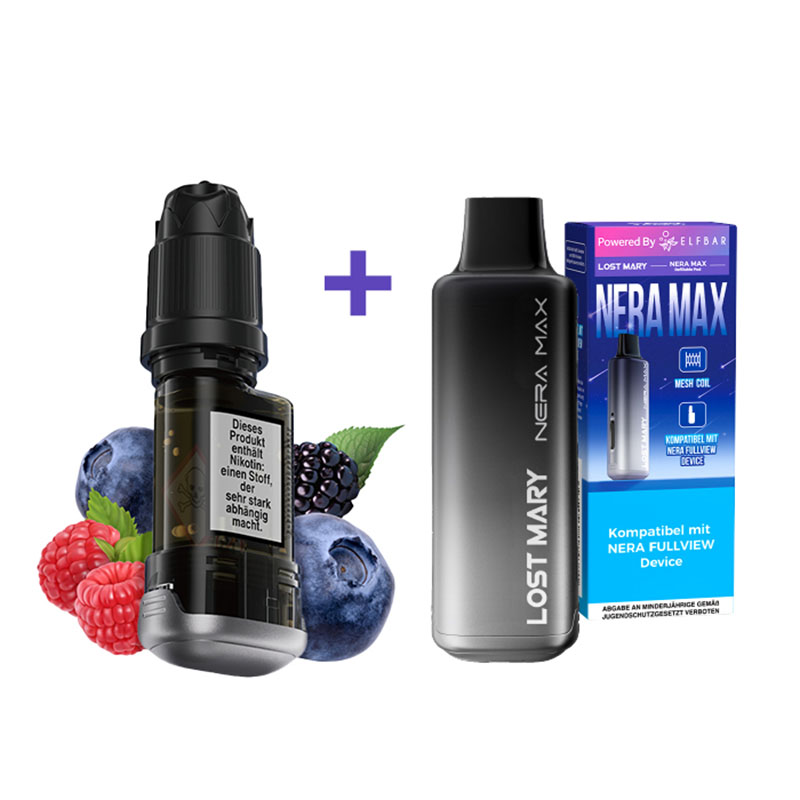 Lost Mary Nera Max 15k Berry Mix 20mg Refill Container