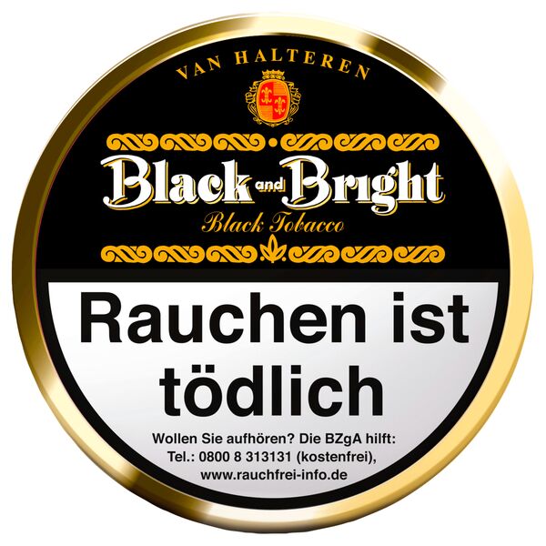 Van Halteren Black & Bright Pfeifentabak Dose