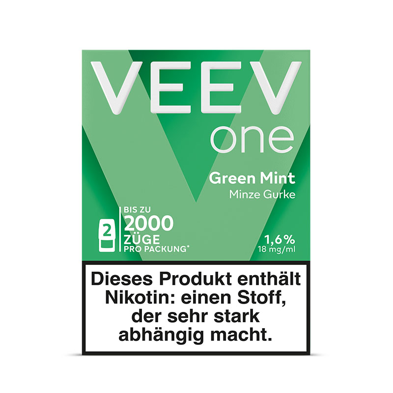 Veev One Green Mint 18mg Prefilled Pods Packung Front