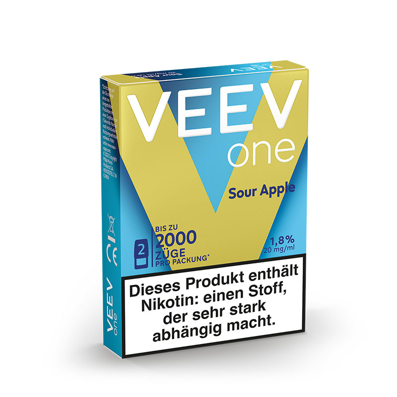 Veev One Sour Apple 20mg Prefilled Pods Packung Side