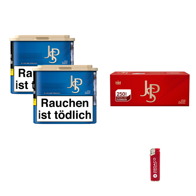 JPS Volumentabak Blue S Dose Aktion Small Extra Hülsen Basisbundle