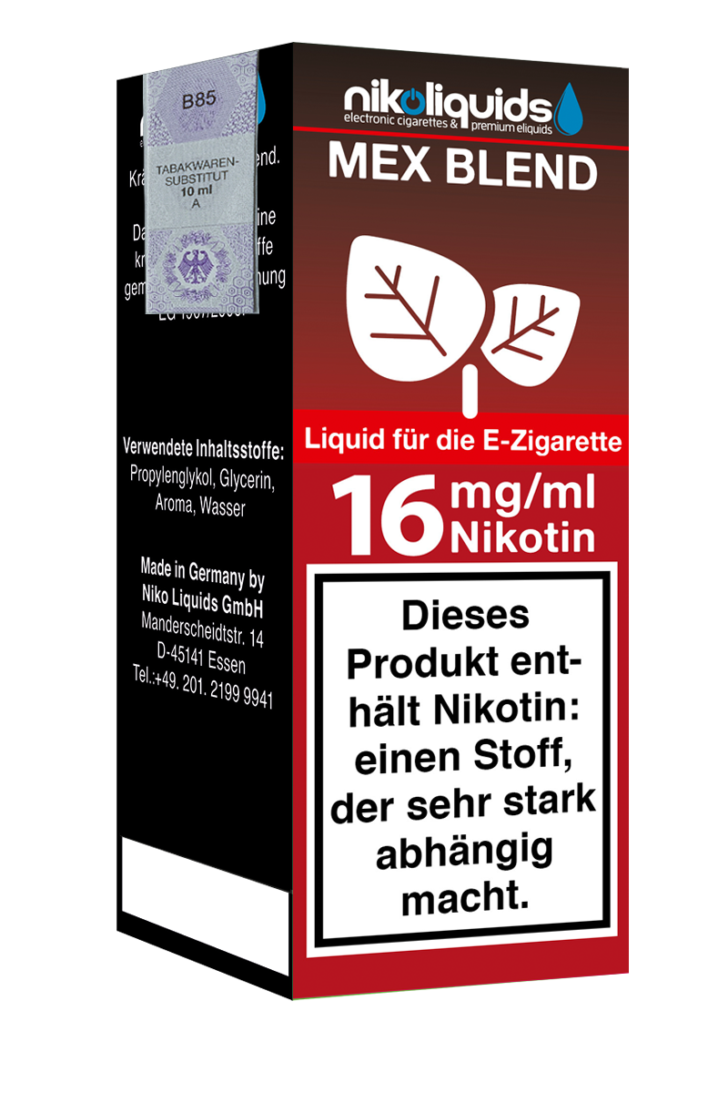 E-Liquid Nikoliquids Mex Blend 16 mg 70 Pg 30 Vg