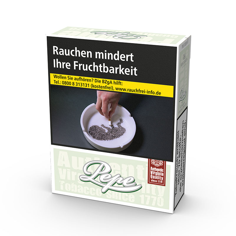 Pepe Fine Green XL Zigaretten Schachtel