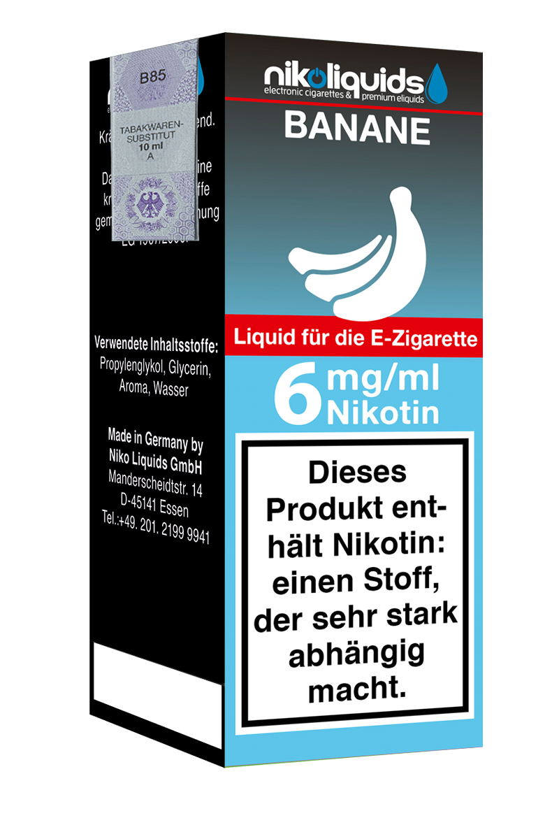 E-Liquid Nikoliquids Banane 6 mg 70 Pg 30 Vg