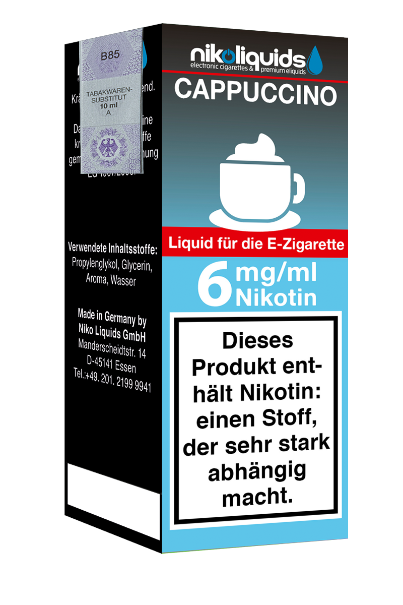 E-Liquid Nikoliquids Cappuccino 6 mg 70 Pg 30 Vg