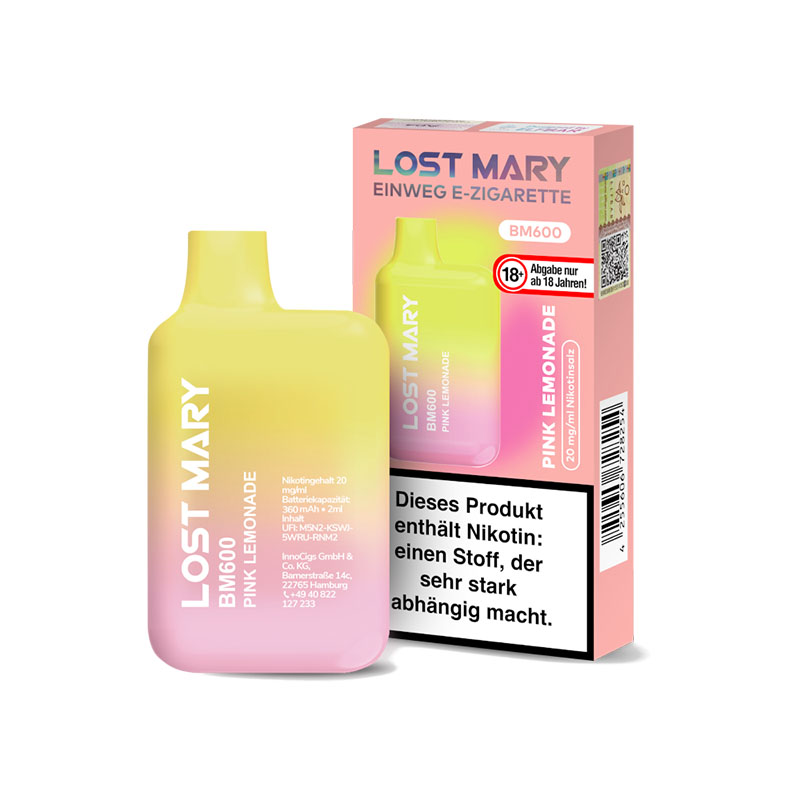 Lost Mary BM600 Einweg E-Zigarette Pink Lemonade 20mg