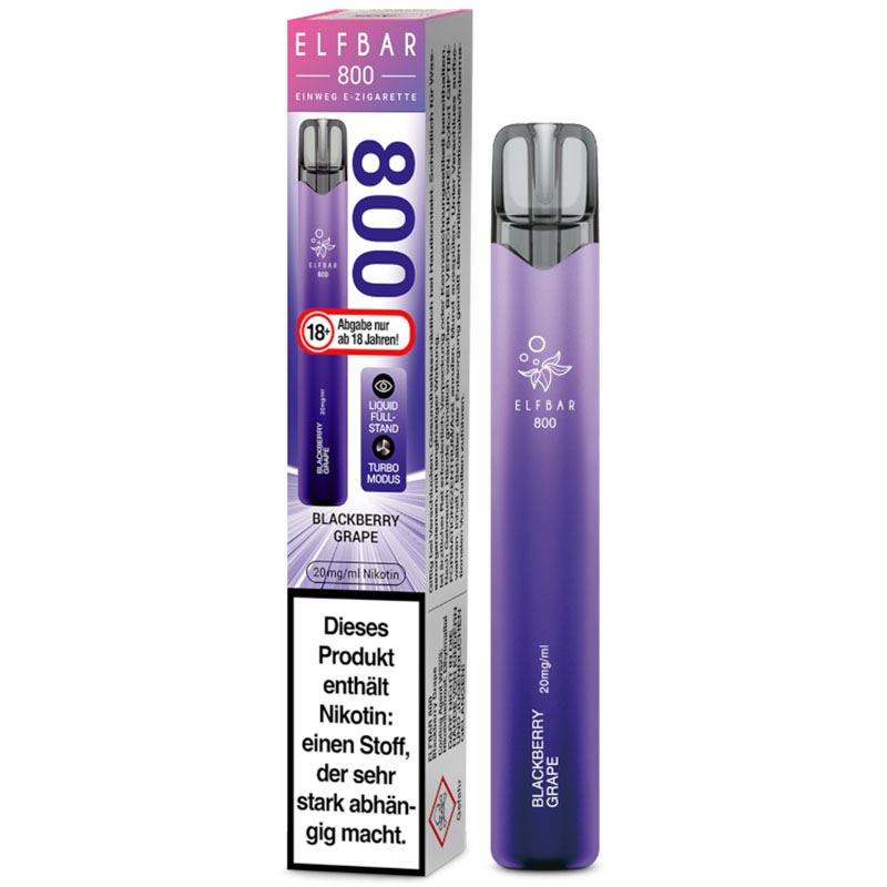Elfbar 800 Blackberry Grape 20mg Einweg E-Zigarette