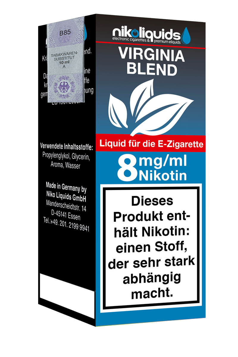E-Liquid Nikoliquids Virginia Blend 8 mg 70 Pg/30 Vg