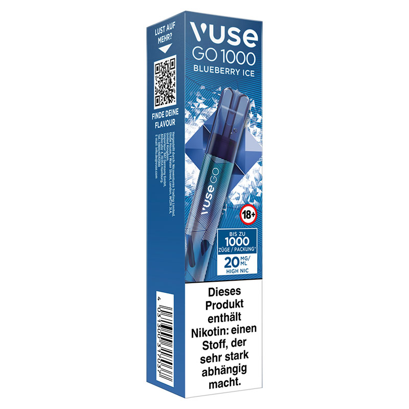 Vuse Go 1000 Blueberry Ice 20mg Einweg E-Zigarette