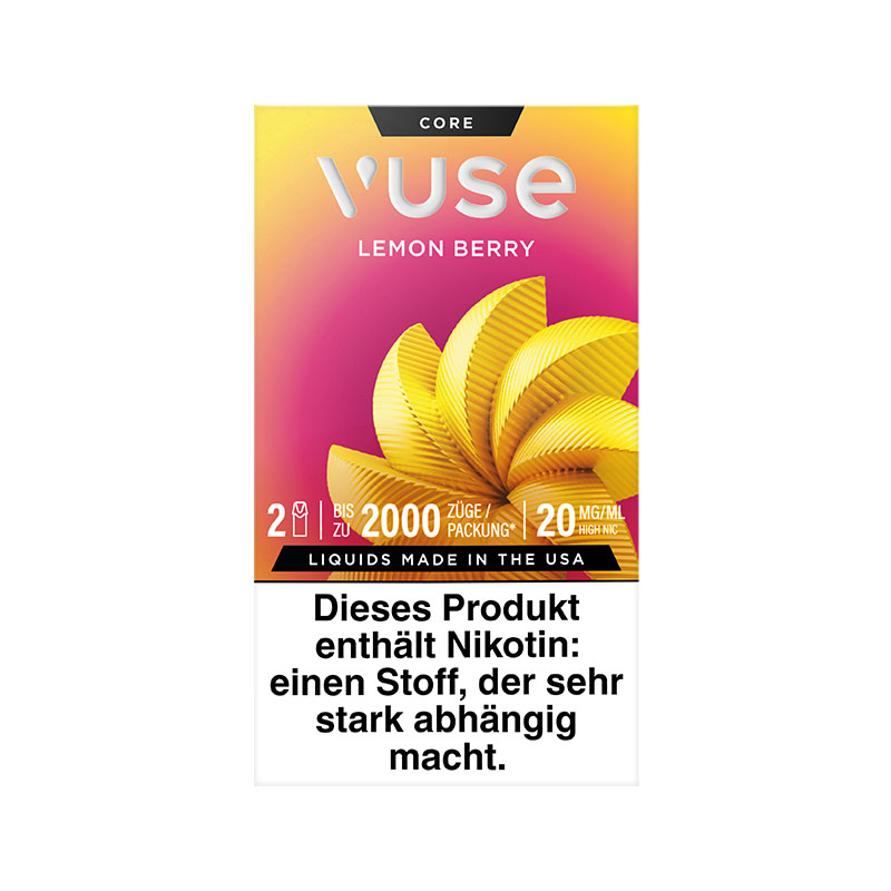 Vuse Pro Caps Lemon Berry 20mg Liquidpods Front
