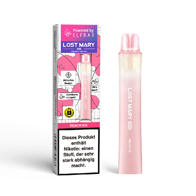 Lost Mary 800 Peach Ice 20mg Einweg E-Zigarette