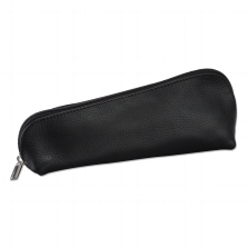 Pfeifentasche 1er Rindleder schwarz