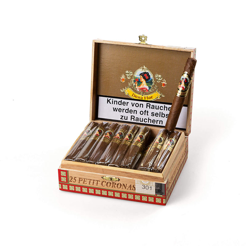 Dons Flor MF Petit Corona Zigarren Kiste offen