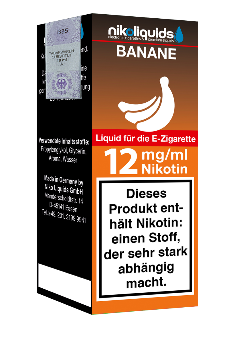 E-Liquid Nikoliquids Banane 12 mg 70 Pg 30 Vg