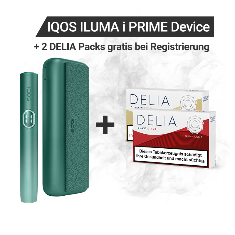 IQOS ILUMA i PRIME + Gratis DELIA Sticks bei Registrierung