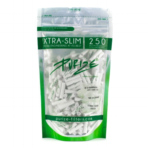 Purize Extra Slim Aktivkohle Filter 6mm weiß Beutel