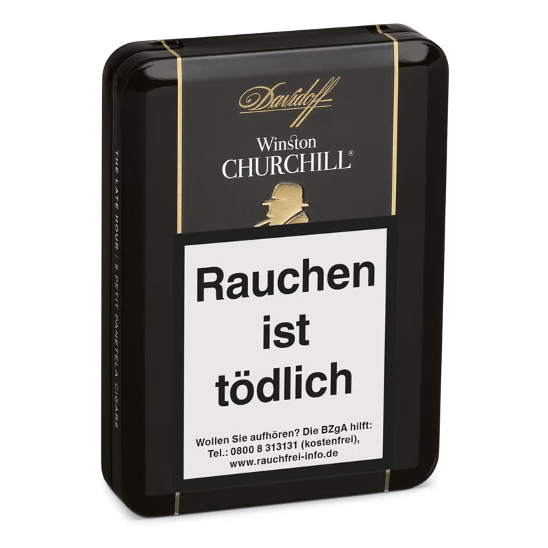 Davidoff Winston Churchill Late Hour Petit Panetela Zigarren Schachtel