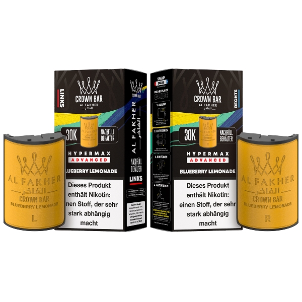 Al Fakher Hypermax Blueberry Lemonade 6mg Prefilled Pods