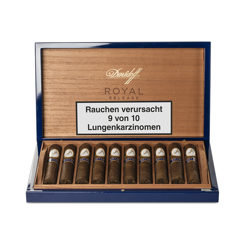 Davidoff Royal Release Robusto Zigarren Kiste offen