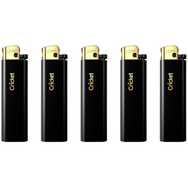 Cricket Feuerzeug Schwarz Gold