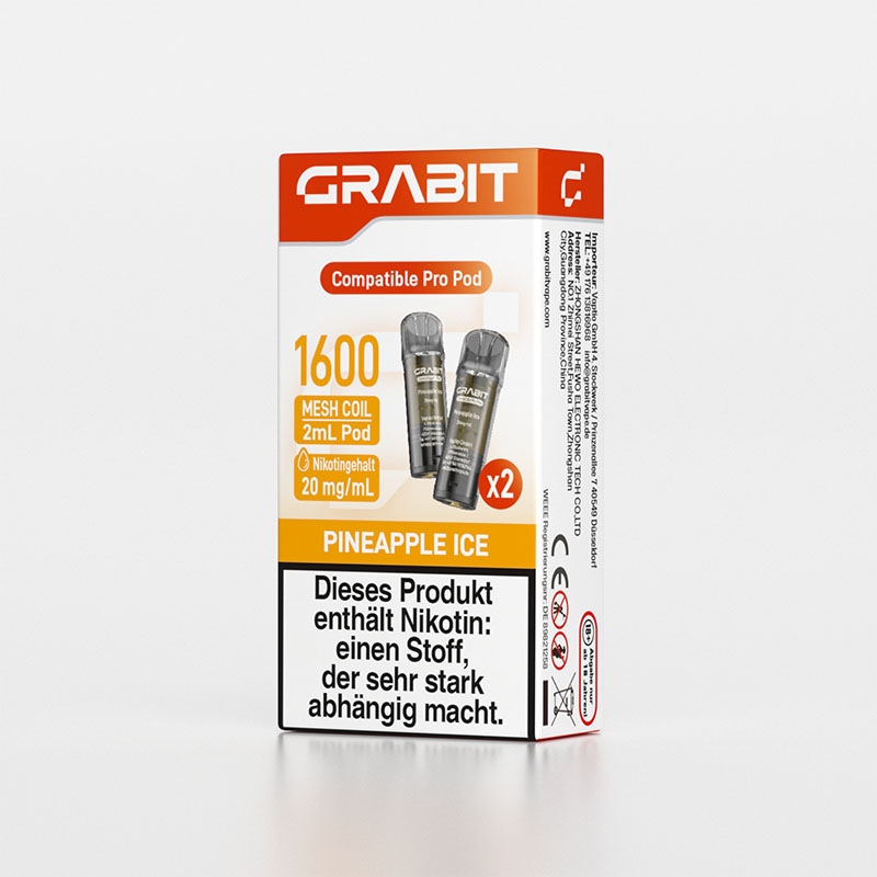 Grabit Pro Max Pack Pineapple Ice 20mg Prefilled Pods