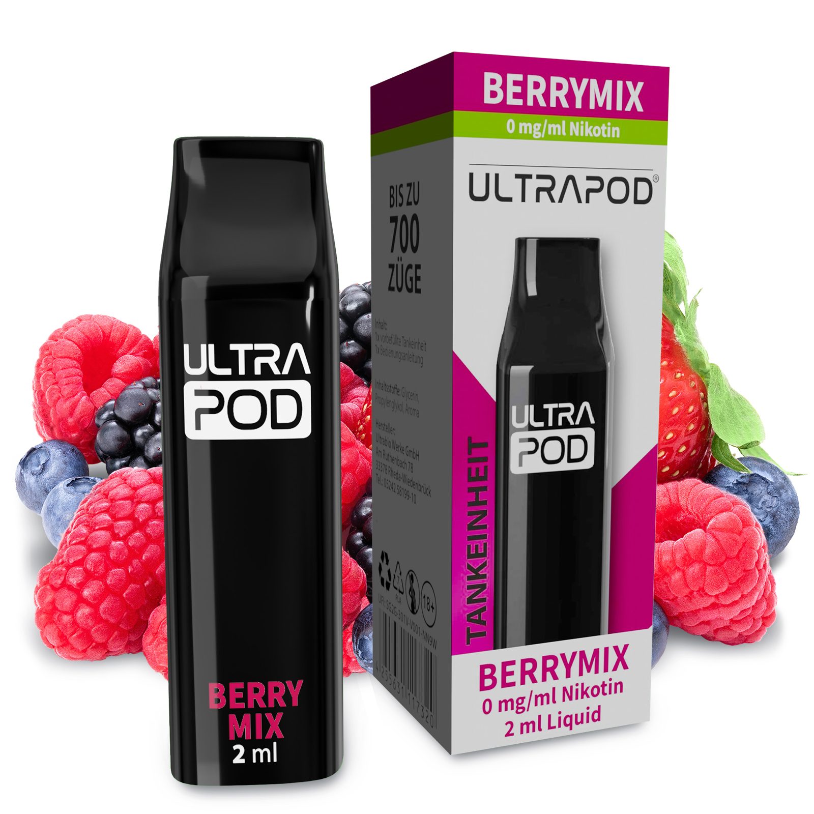Ultrabio Ultrapod Berrymix 0mg Liquidpod