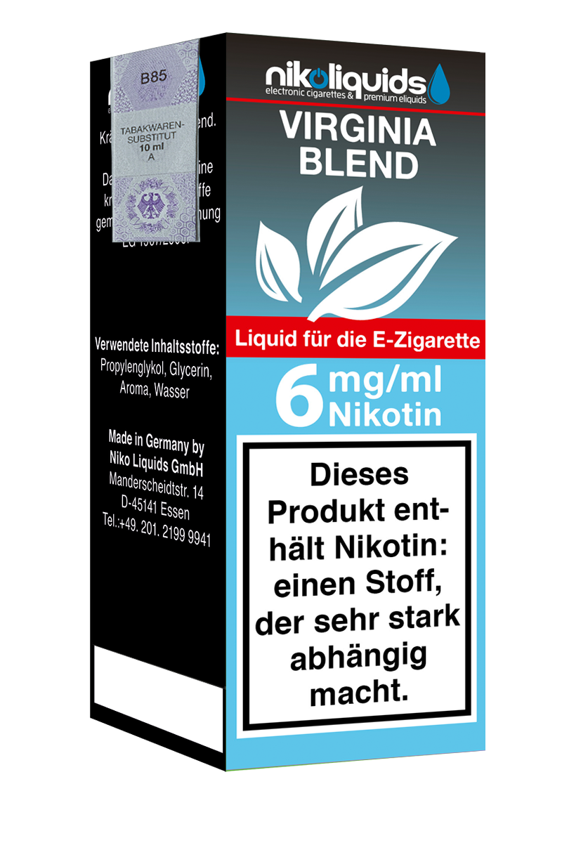E-Liquid Nikoliquids Virginia Blend 6 mg 70 Pg 30 Vg