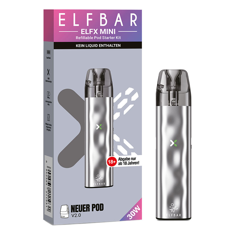Elfbar Elfx Mini Kit E-Zigarette Silver