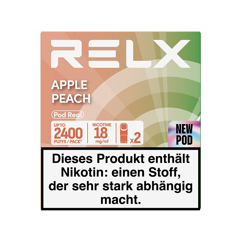 RELX Real Apple Peach 18mg Prefilled Pods