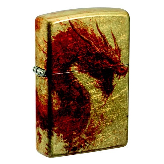 Zippo Samurai Messing getrommelt