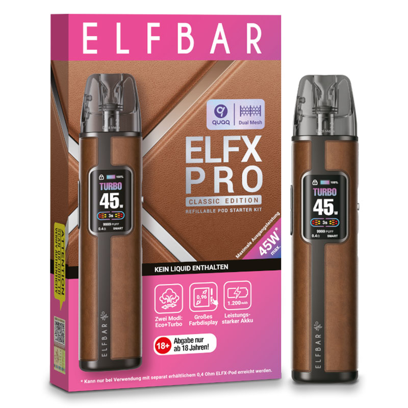 Elfbar Elfx Pro Kit Brown E-Zigarette