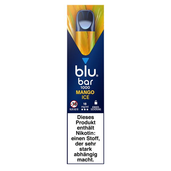 Blu bar 1000 Mango Ice 18mg Einweg E-Zigarette