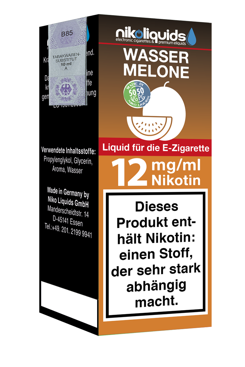 E-Liquid Nikoliquids Wassermelone 12 mg 70 Pg/30 Vg