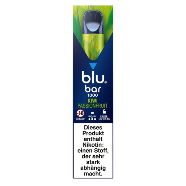 Blu bar 1000 Kiwi Passionfruit 18mg Einweg E-Zigarette