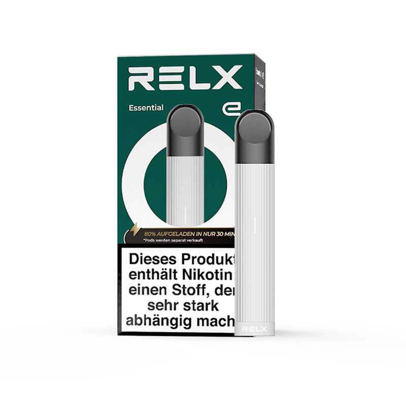 RELX Essential White E-Zigarette mit Packung
