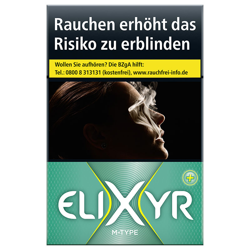 Elixyr Green+ L Zigaretten Schachtel