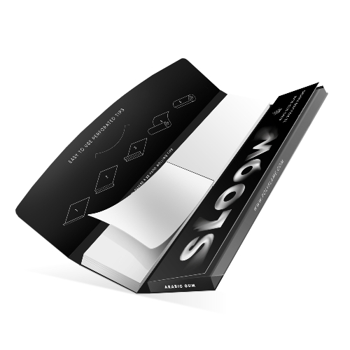 SLOOW Black Zigarettenpapier + Filter Tips